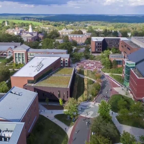 Aerial view of the University of Connecticut campus