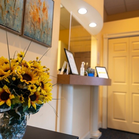 Dental office reception desk