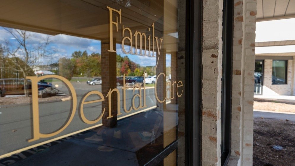 Front door of Family Dental Care of Rocky Hill
