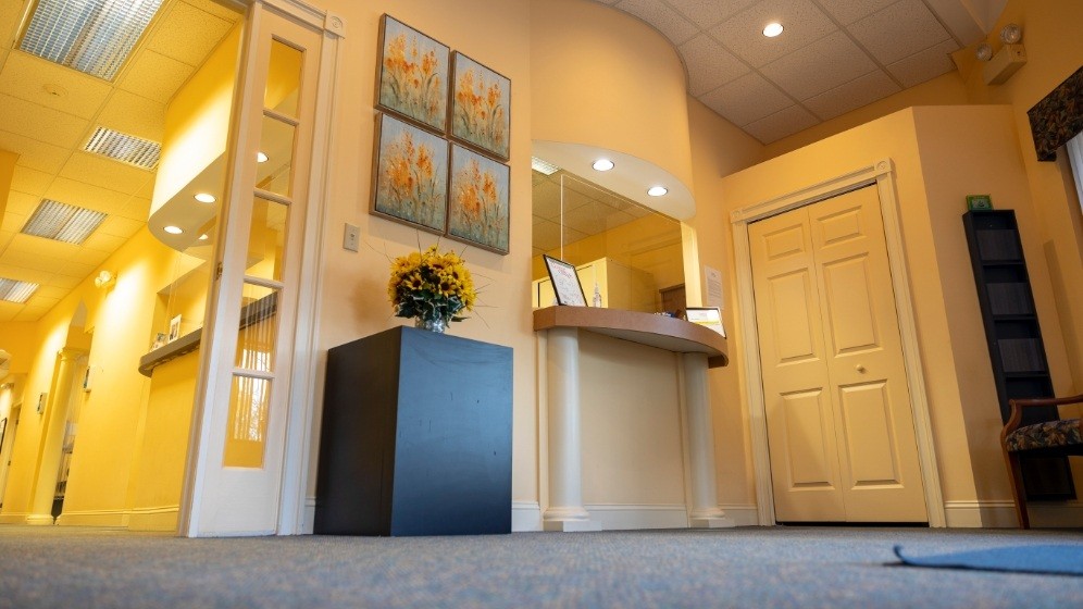 Dental office reception desk