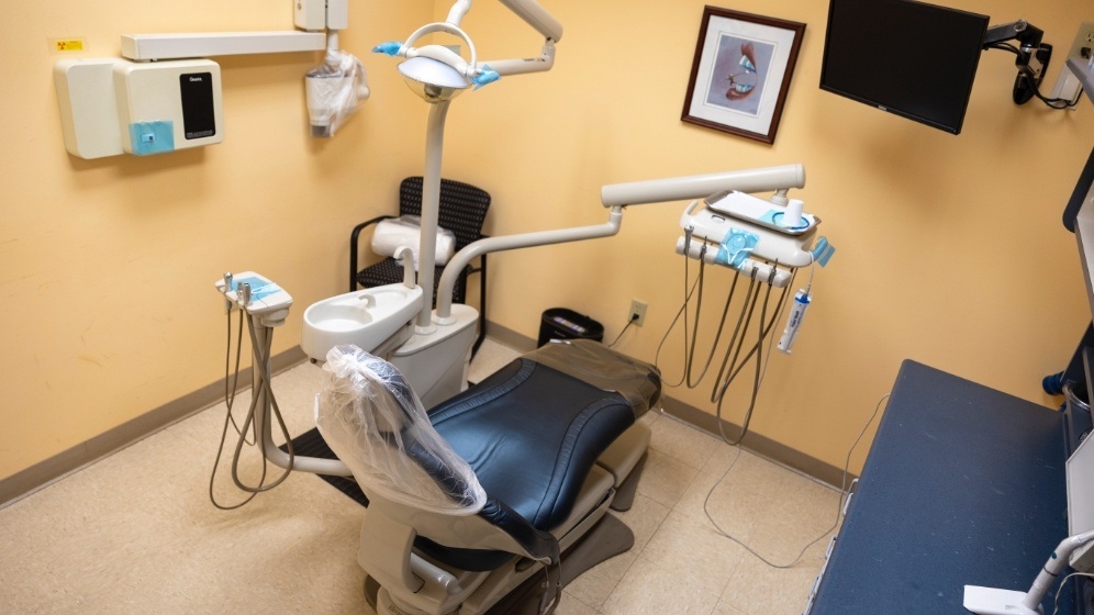 Dental exam chair